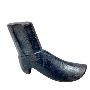 Antique Cast Iron Metal Cobbler Shoe Mold Repair Form Child Baby 4.5"x1.75"